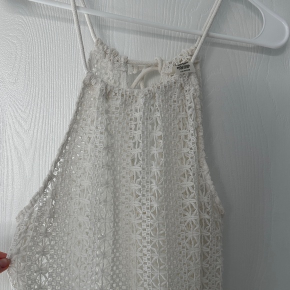 Lulu's Ivory Crochet Maxi Dress - Picture 3 of 4